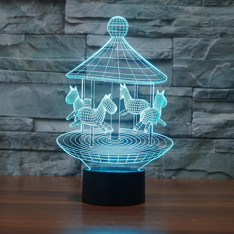Carousel Night Light, Rechargeable with Touch Button