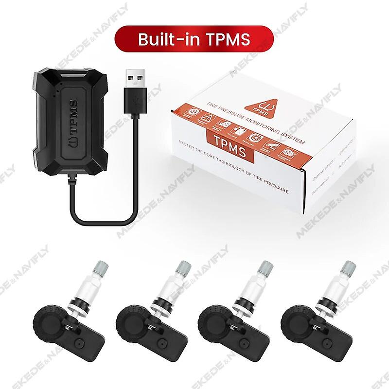 USB innebygd ekstern TPMS dekktrykkovervåkingssystem Display alarmsystem Tilbehør til dekktrykkovervåking