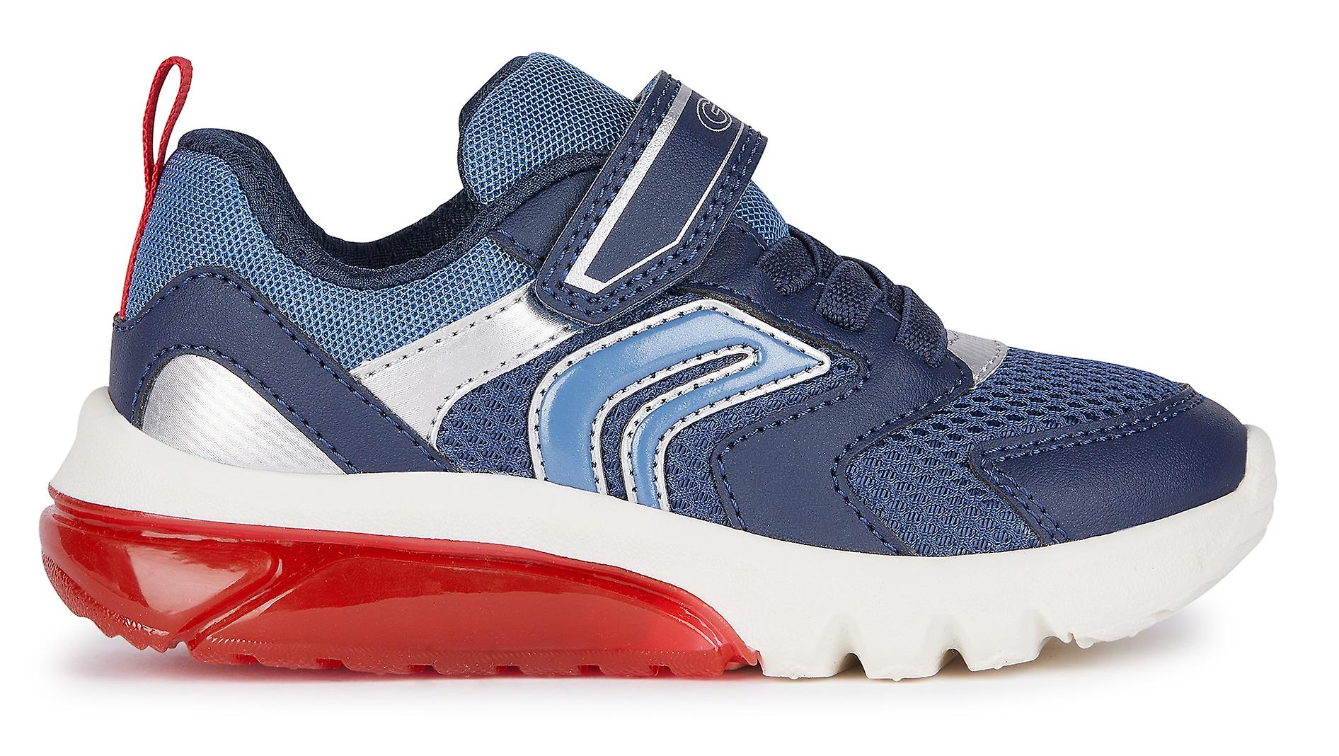 Geox Boys Ciberdron Navy Red Trainers