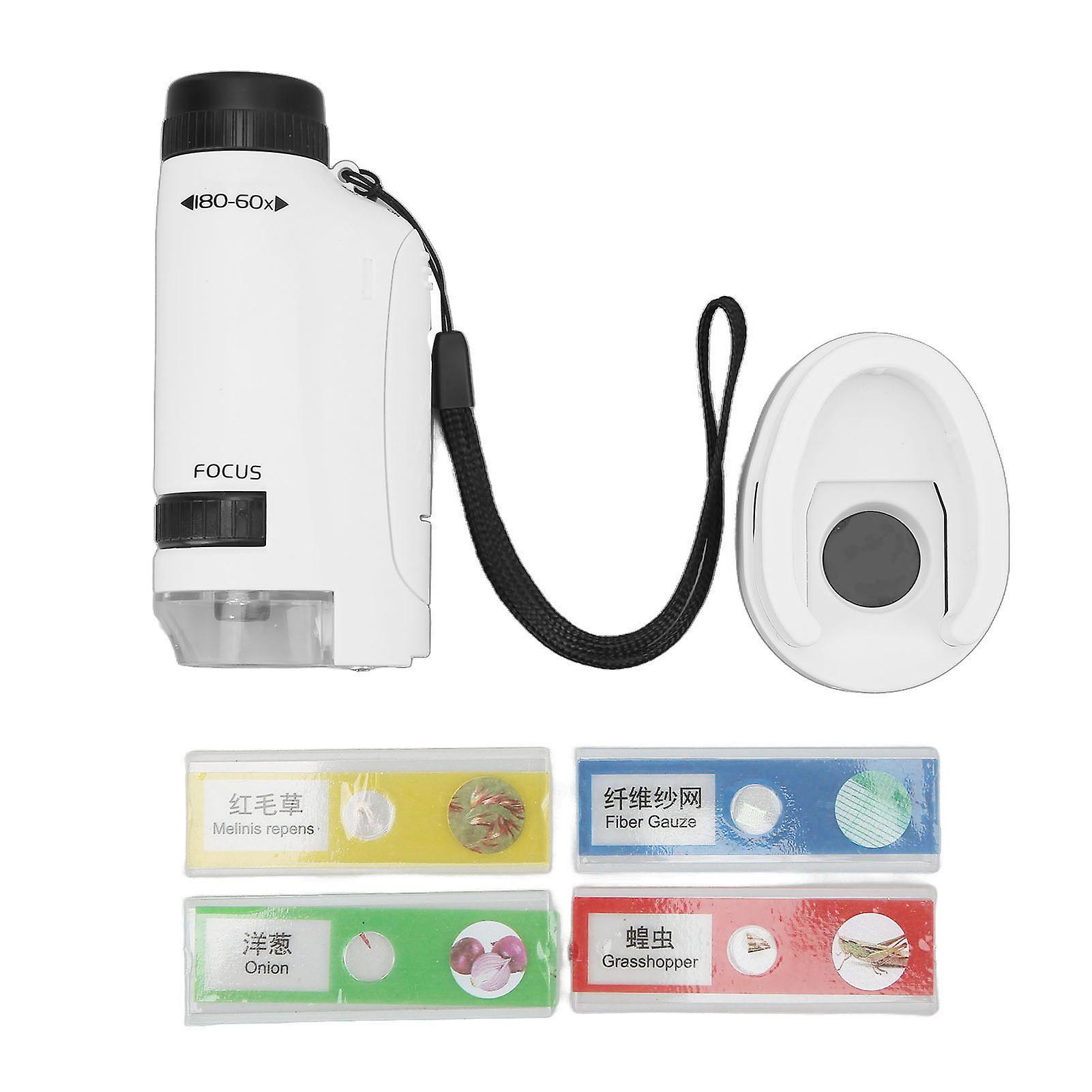 Handheld Microscope, Mini Pocket, LED Light