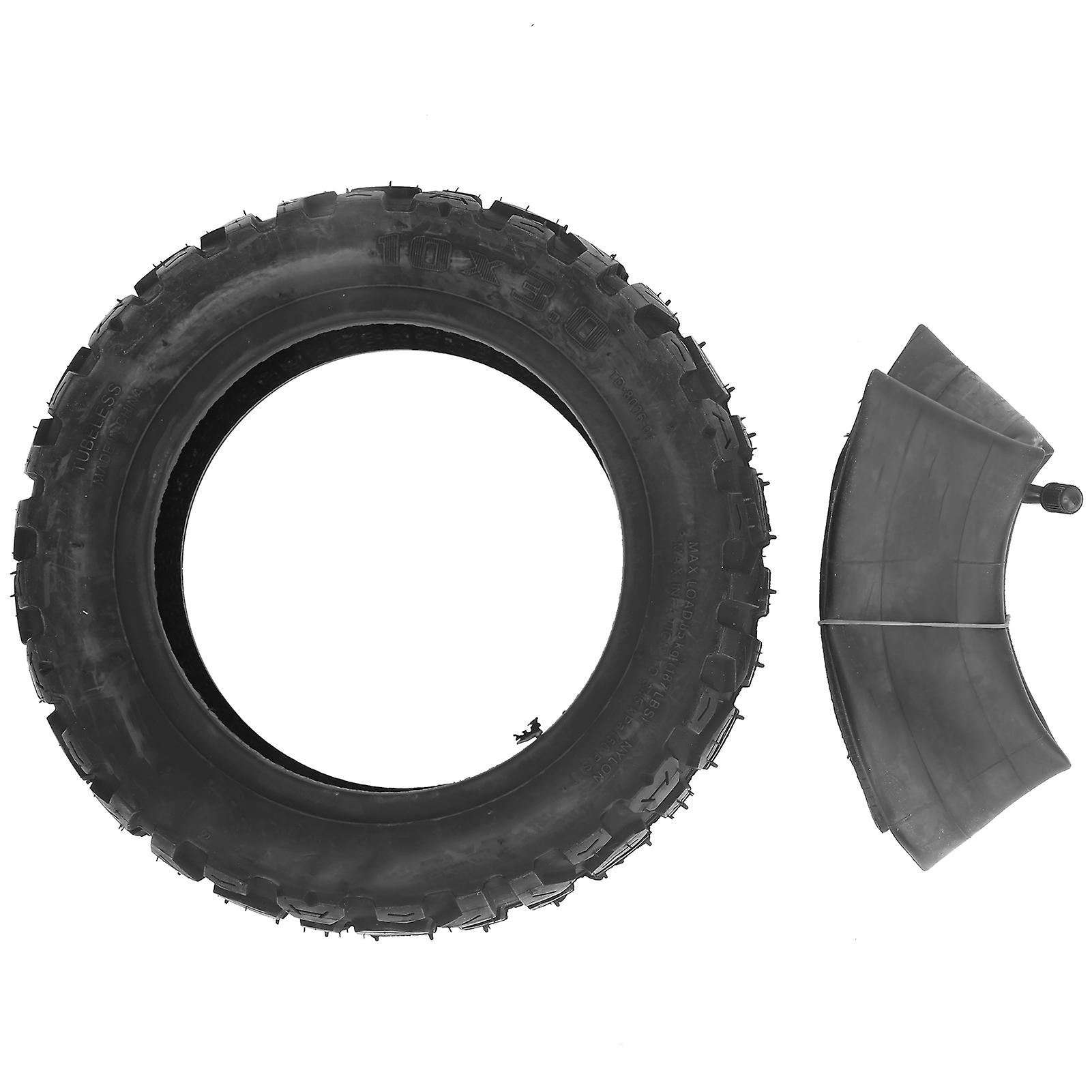 Emoshayoga 10x3.0 Heavy Duty Tire, Inner Tube Electric Scooter Inner and Outer Tire 10in Thickened Rubber Anti‑Skid Tire