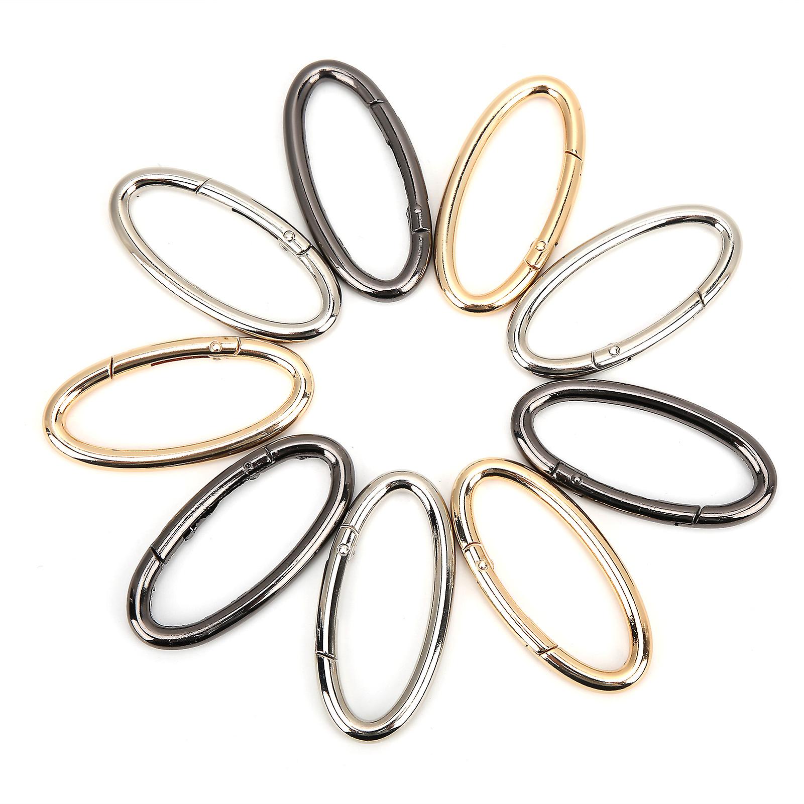 Lot de 9 boucles à ressort ovales en forme de O pour sac ouvert, accessoires de bricolage, 3 couleurs