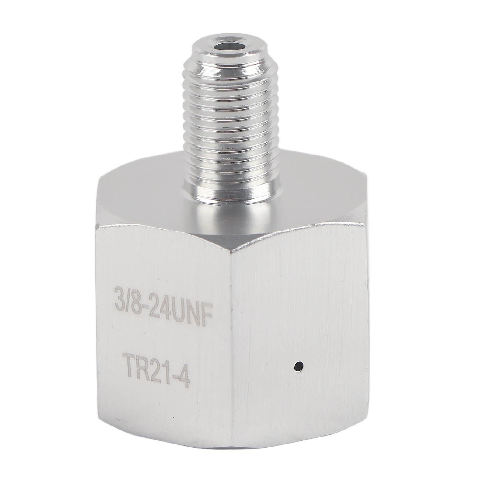 Soda Water Pressure Gauge Adapter 3/8-24UNF to 6ACME-6G Durable Connector Precision Thread High Compatibility Aluminium Compact Design for Versatile A