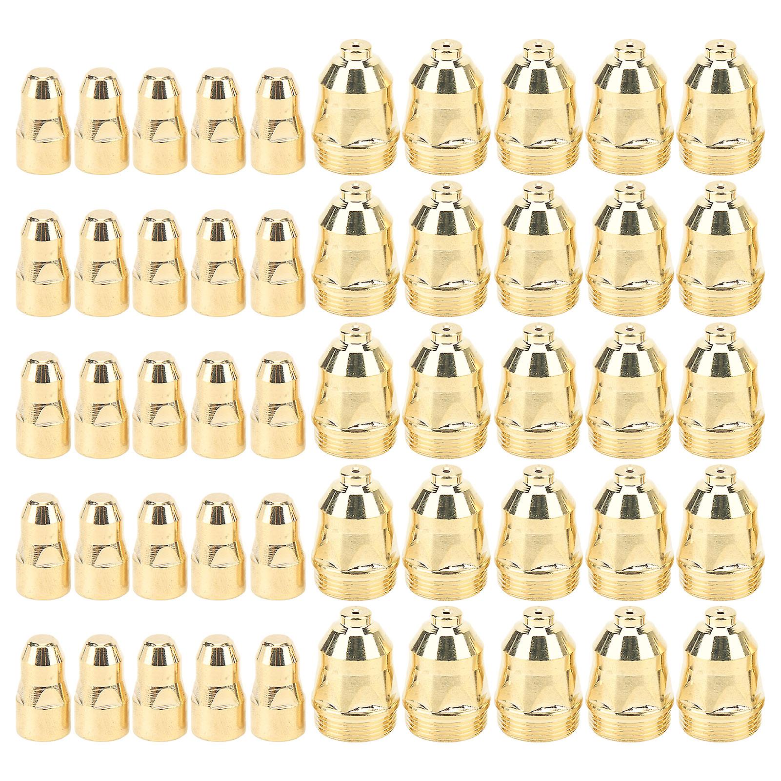 30PCS Plasma Nozzle Electrode Copper High Temperature Resistant Plasma Cutting Accessories