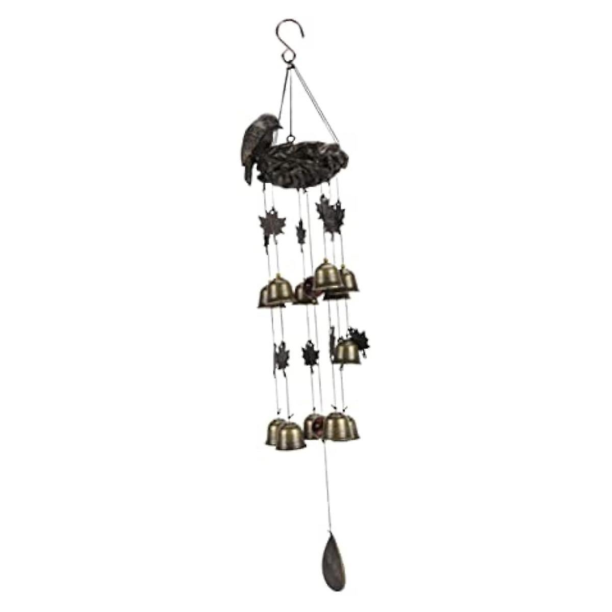 Bird Nest Wind Chime Indoor Wind Chime Outdoor Wind Chime Decorative Metal Bird Car Resin