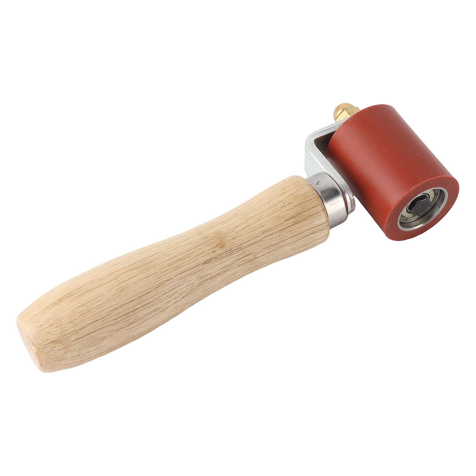 Silicone Seam Tester Bearing Design Ergonomic Detachable Smoothing Seam Roller Tool for PVC Roofing Tape Red Width 40mm/ 1.6in