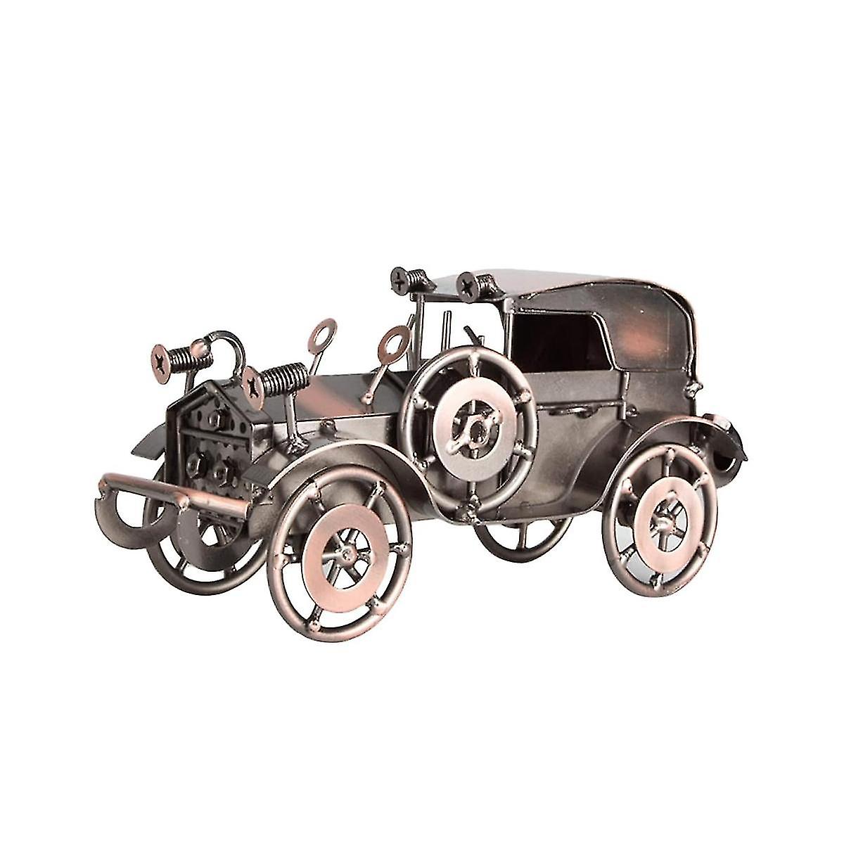 Desktop Home Decoration Modelli in metallo Modello di veicolo antico Modello di auto retrò Truck Decor da tavolo Modello di auto in ferro