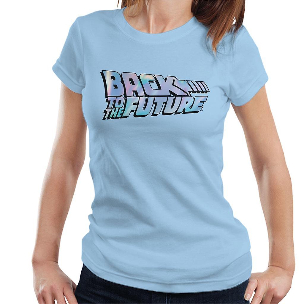 Back to the Future Pink Gradient Logo Women's T-Shirt