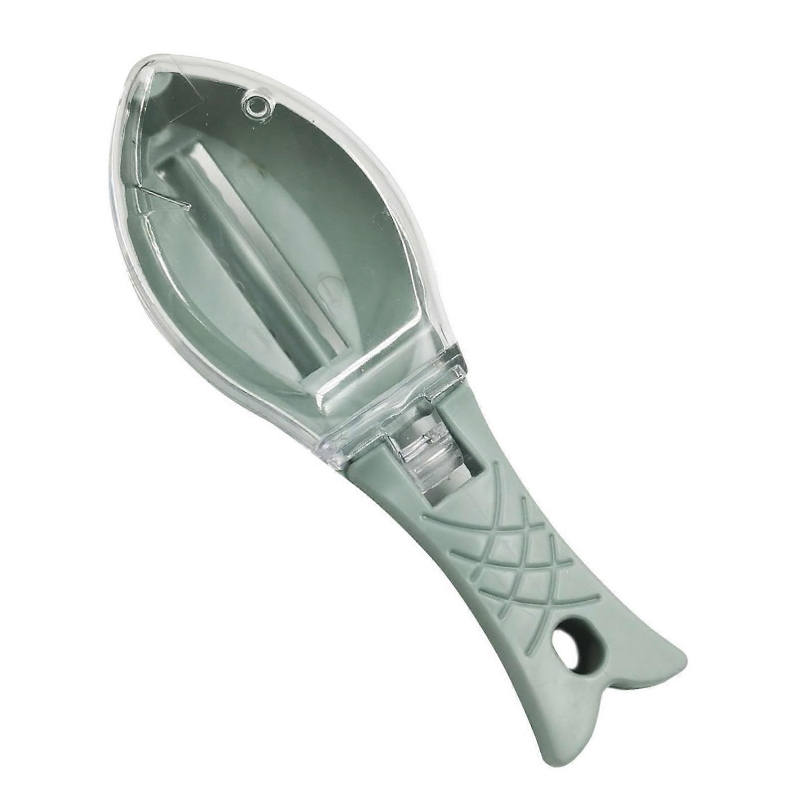 Fish Scaler Practical Easy to Use Fast Fish Scale Remover Peeler Scraper Tool with Lid for Home Kitchen