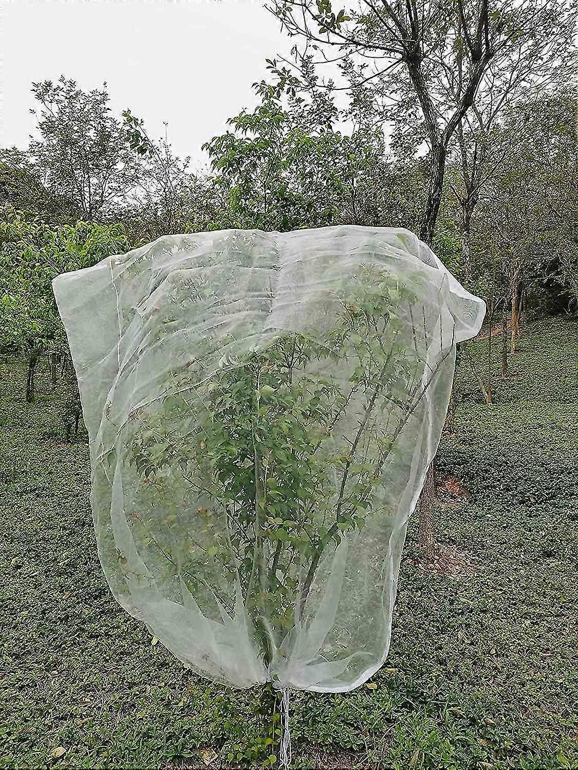 2 Pack Fruit Tree Netting 1m*1.5m, Fine Mesh Insect Netting with Drawstring