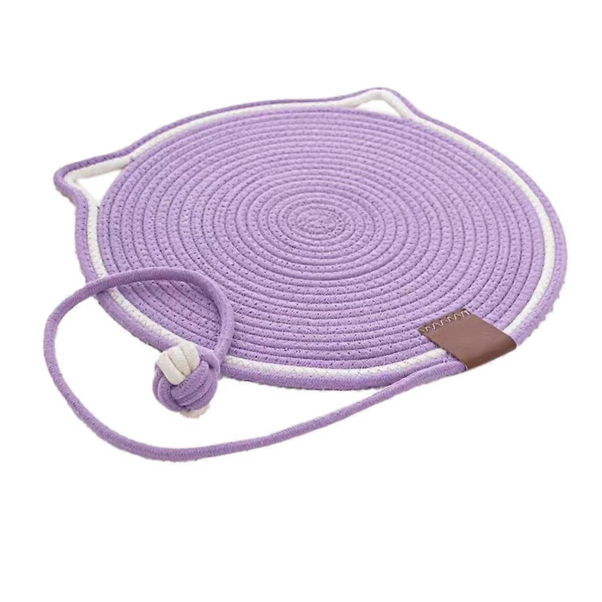 2PCS Cotton Rope Cat Scratcher Board Cat Scratching Post Mat Bed Mat Claw Sharpener Scrapers for Cat Grinding Nail Pad,A