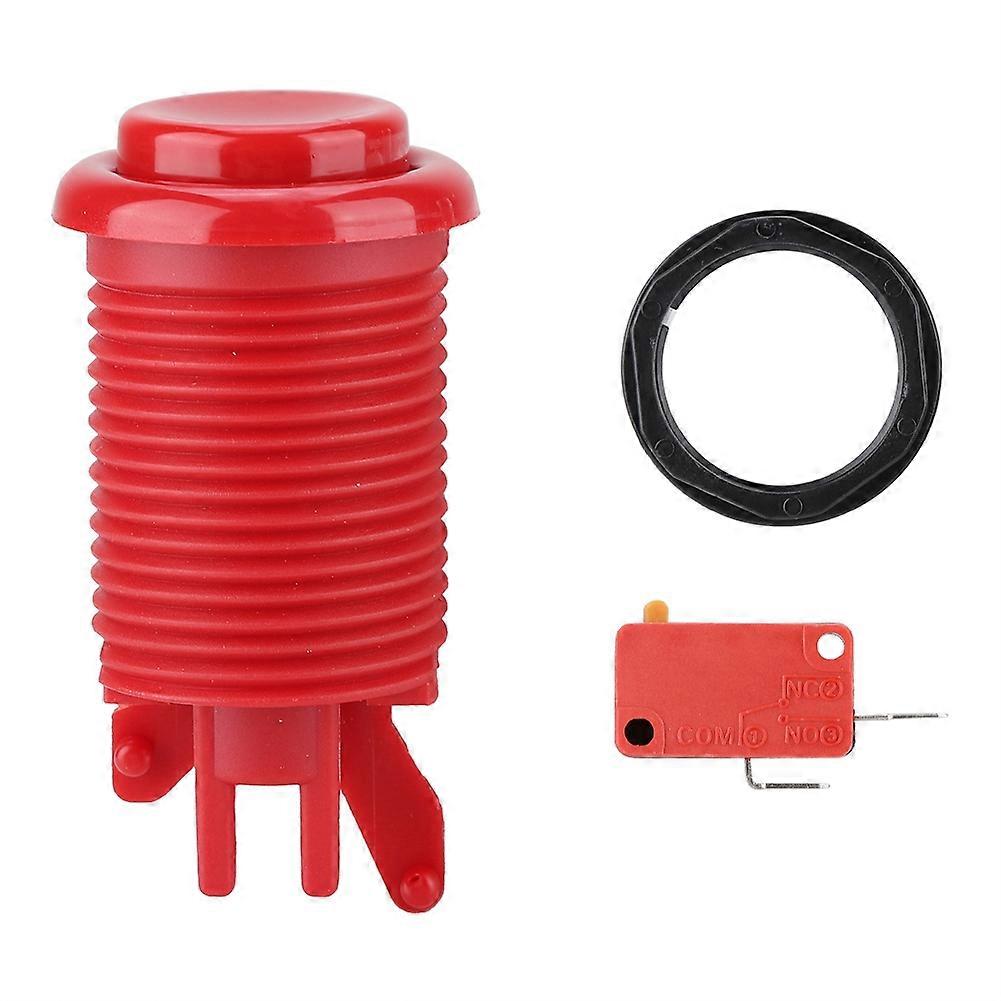 Round LED Lamp Illuminated Large Button To Arcade Machine Games DIY Part(red)