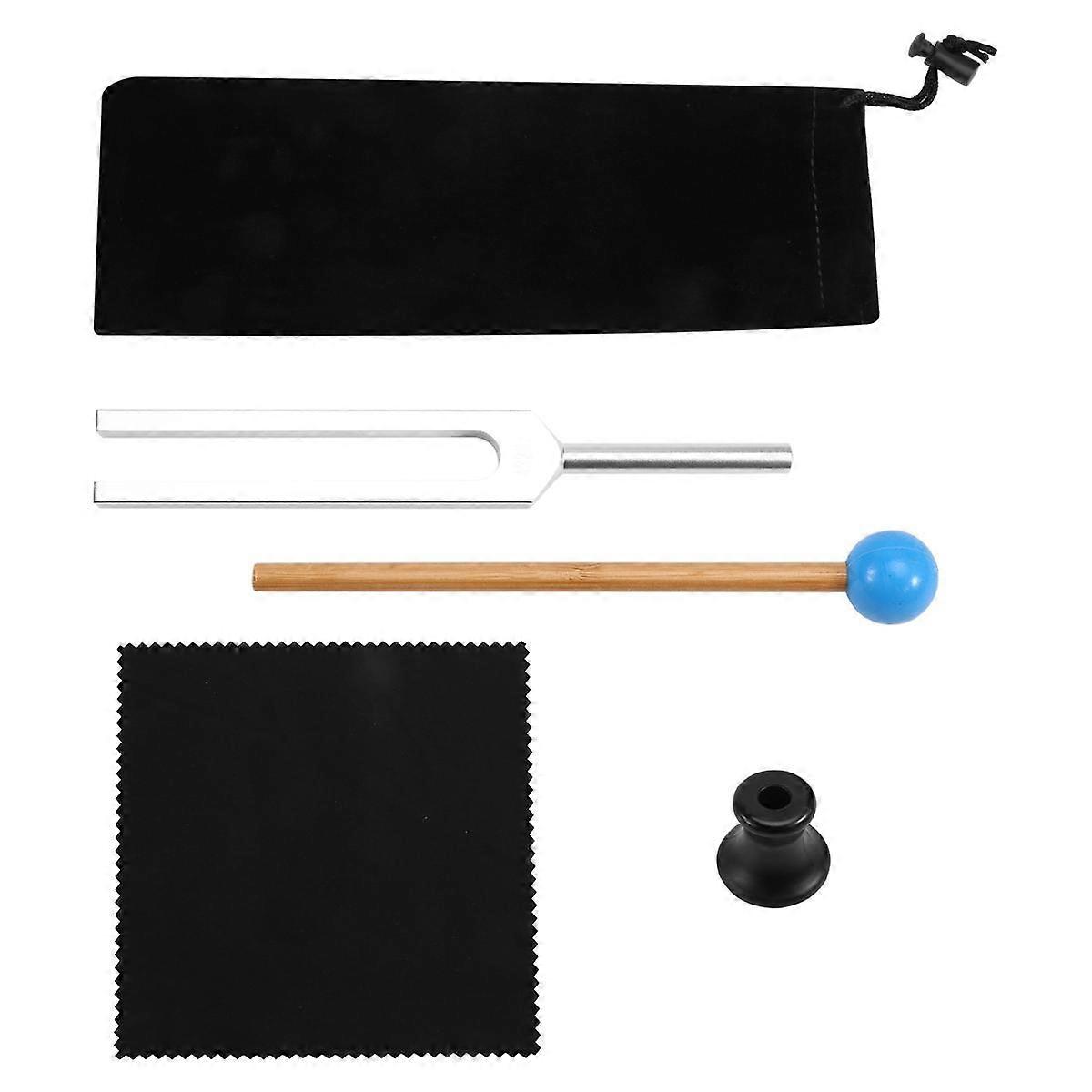 432 Hz Tuning Fork with Hammer, for Healing Sound Healing Therapy and Yoga, Aluminum Alloy Tuning Fork Silver