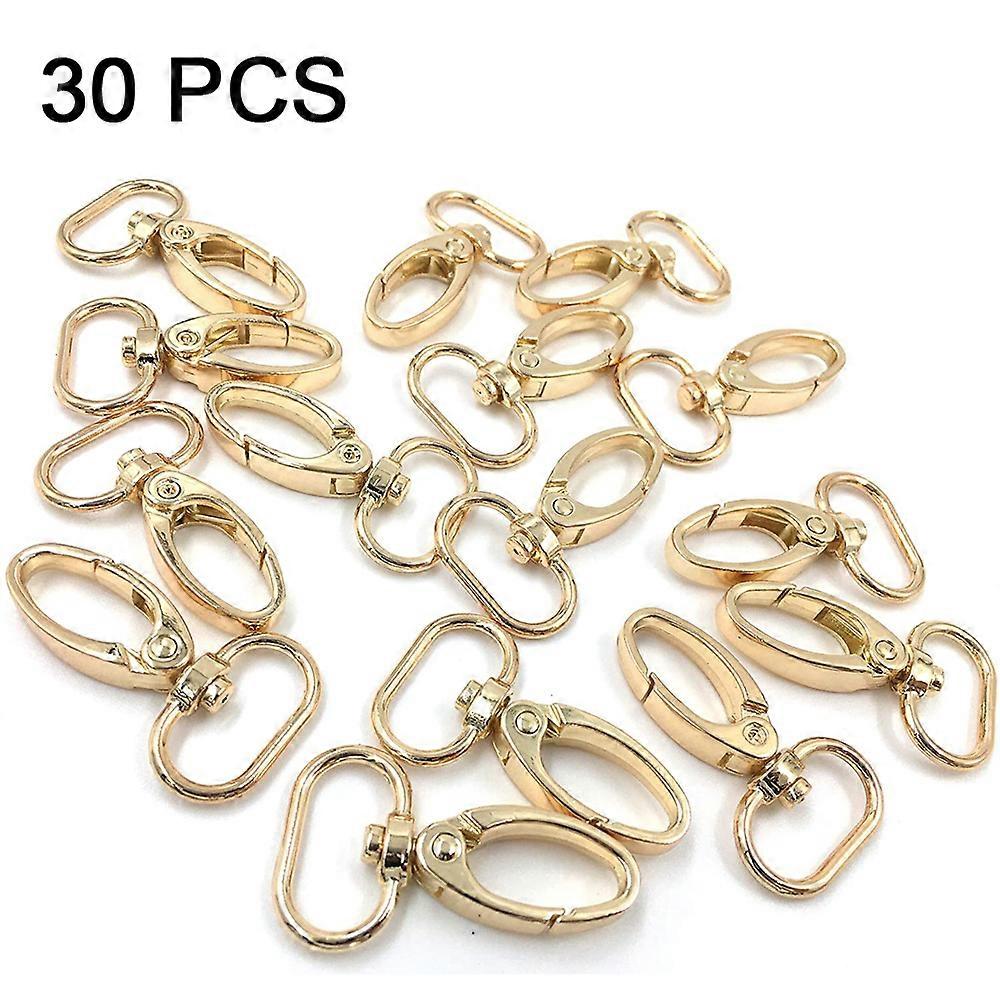30 Pcs 25 mm Inside Diameter Oval Ring Lobster Clasp Claw Swivel for Strap Push Gate Lobster Clasps Hooks Swivel Snap Fashion Clips