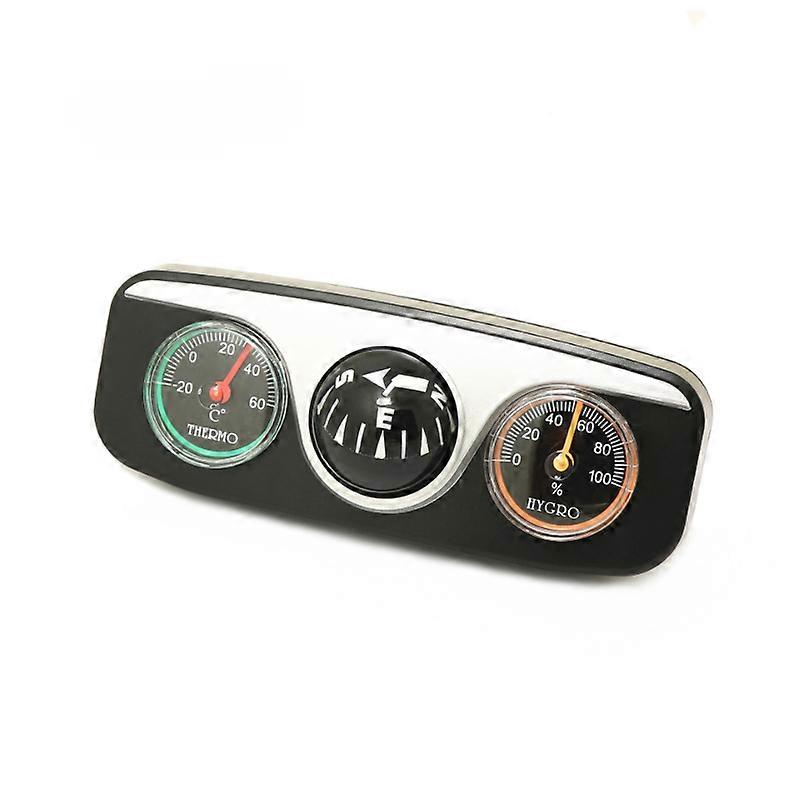 Ny 3-i-1 multifunksjonell bil guide ball kompass med termometer bil dekorasjon tilbehør