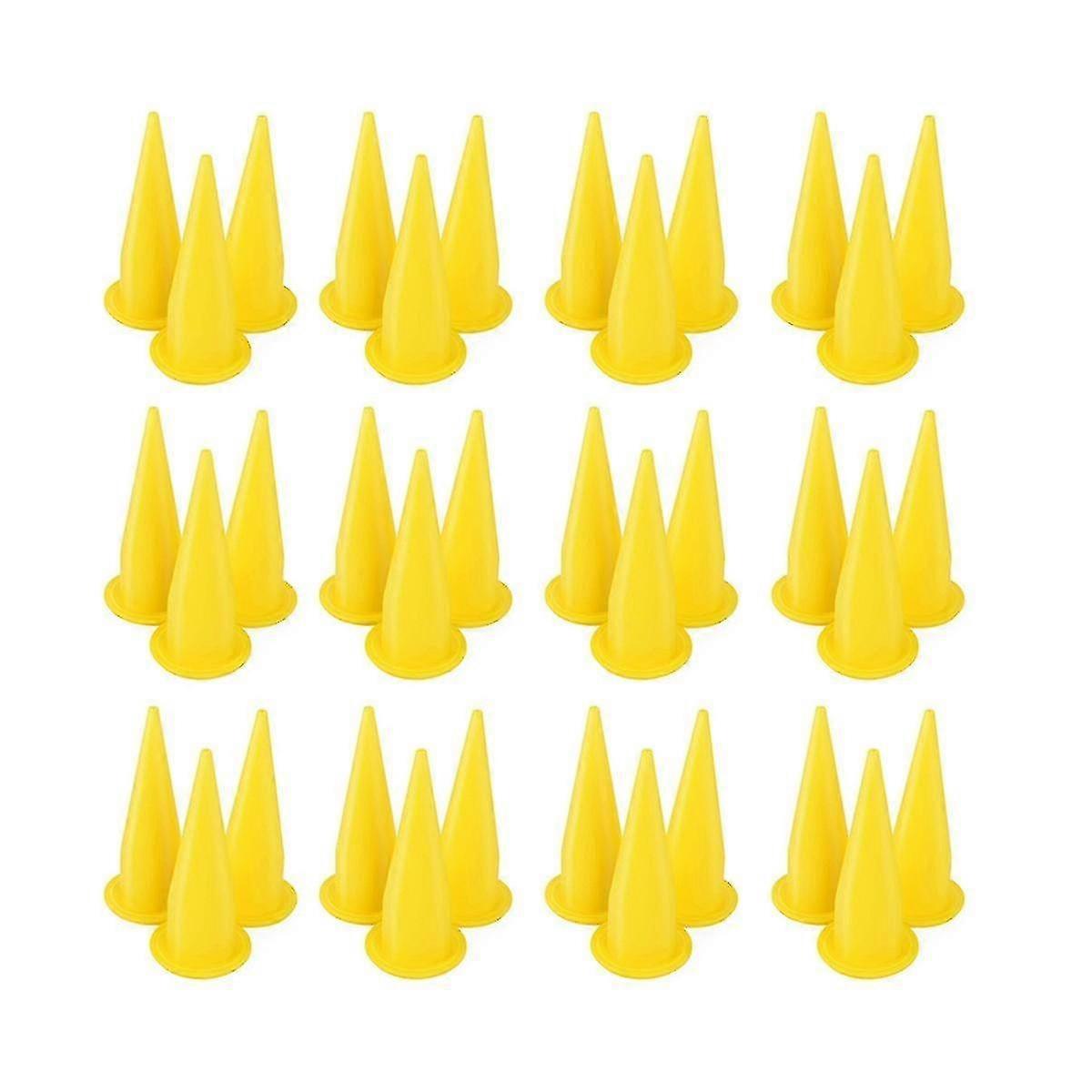 50pcs Yellow Cone Nozzle For Bulk Caulk Tools For Caulking Nozzle Applicator Replacement