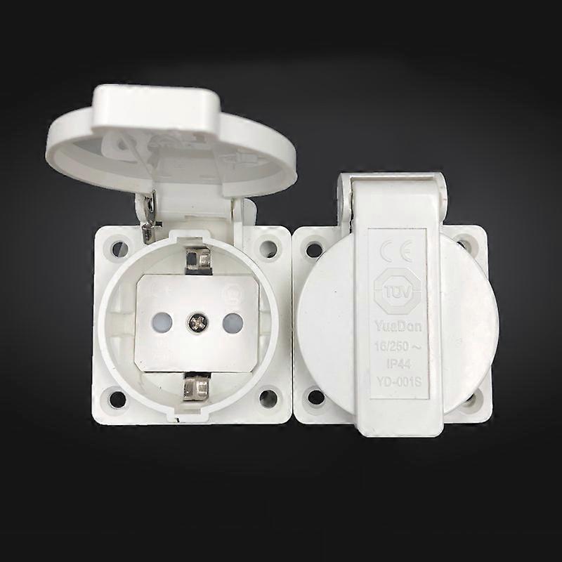 German waterproof industrial AC power socket, electrical outlet with waterproof cover