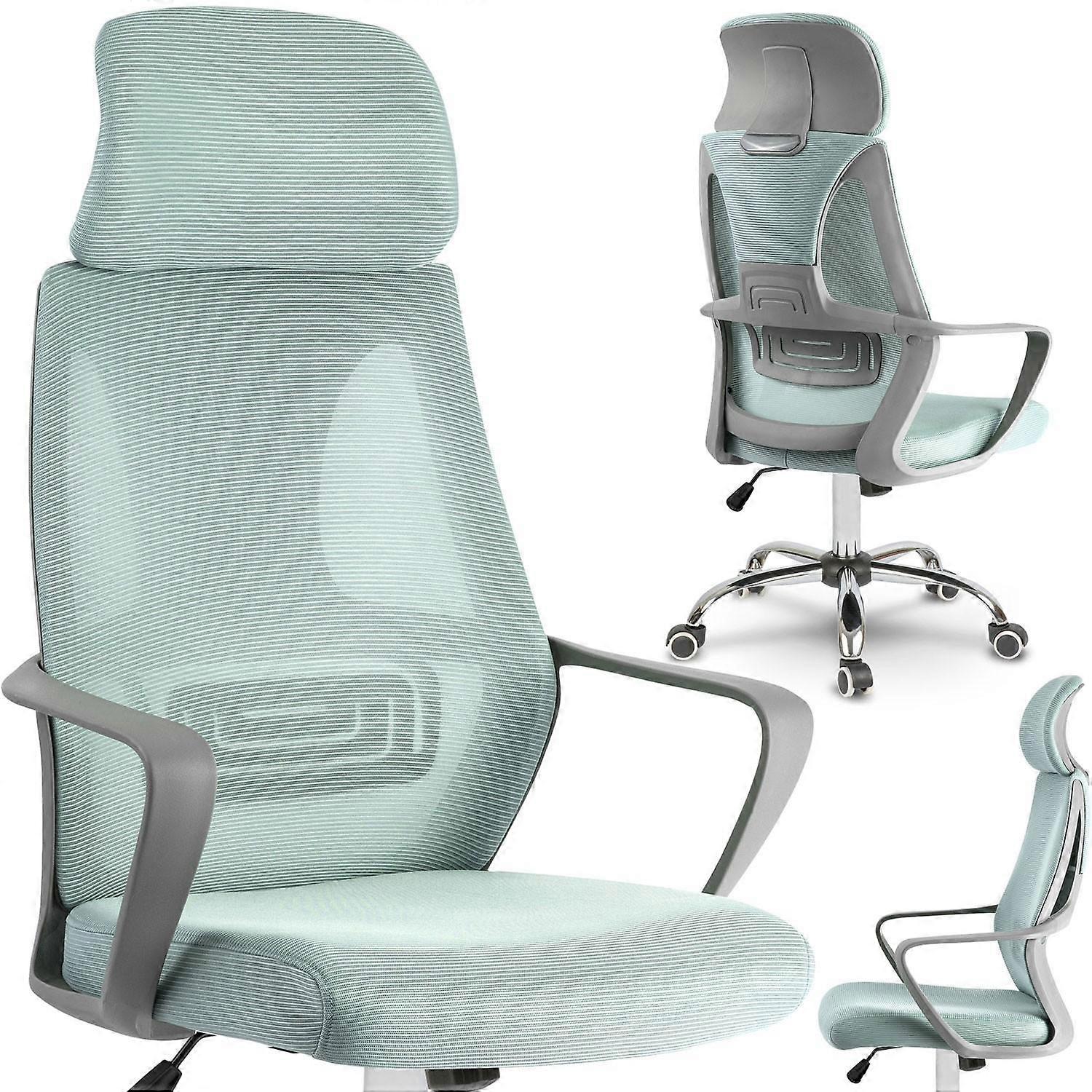 Office chair with micromesh Praga - light blue