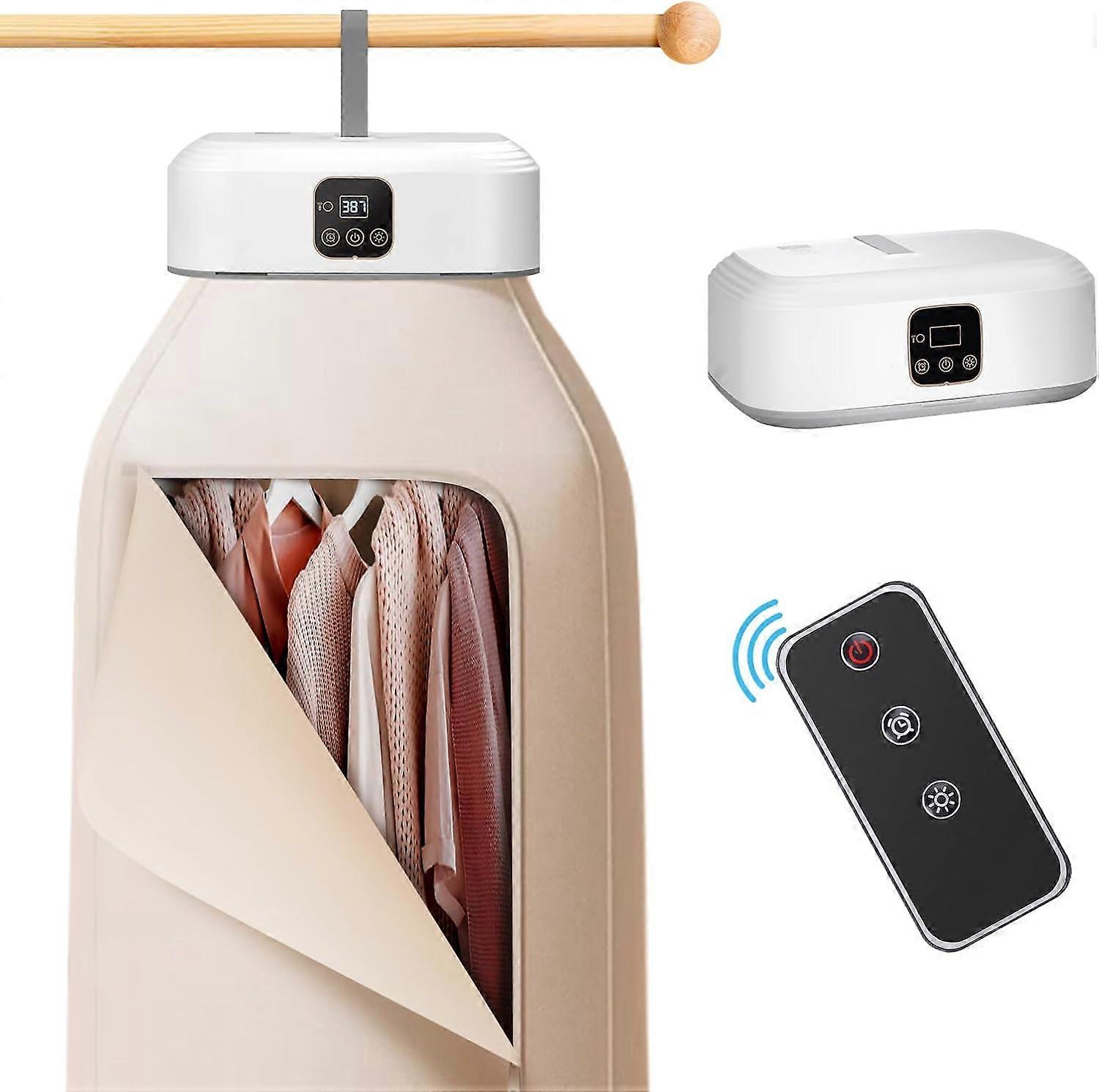 Portable clothes dryer, mini washer dryer with remote control, small compact foldable electric dryer with drying bag for travel, RV, home, (EU)