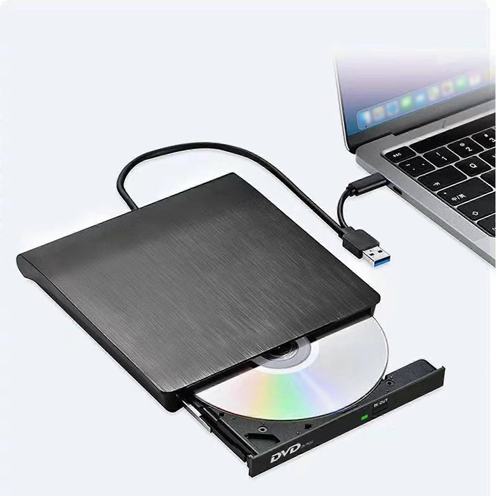 Slim External CD DVD RW Drive USB 3.0 Writer Burner Player Black For Laptop PC