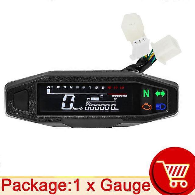 Universal Speedometer Motorcycle Digital Speed Meter LED Tachometer Dashboard Instrument Panel Meter LCD Display Y Bracket