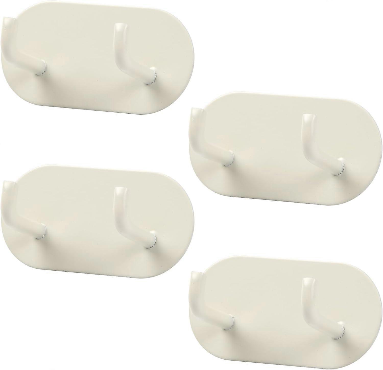 4 Pack Self Adhesive Metal Hooks, Sticky Hooks Extra Strong, Wall Mounted Coat Hooks, Hooks for Hanging Stick on Hooks Heavy Duty for Bedroom