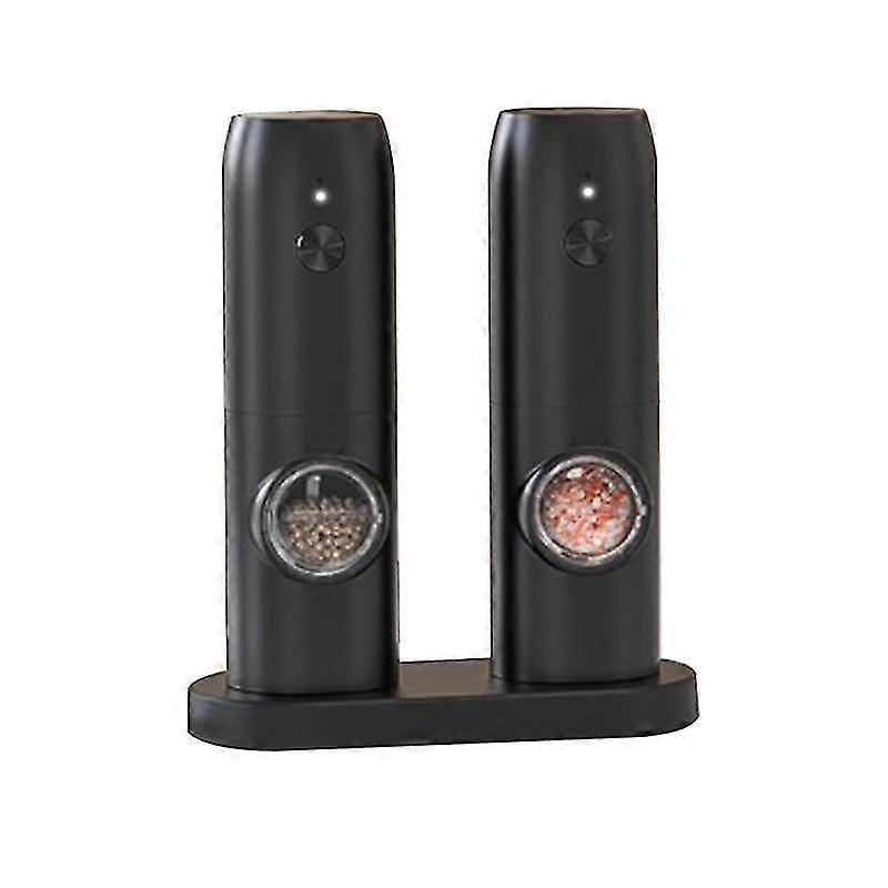 Electric Salt and Pepper Grinder Set - USB Rechargeable Base Refillable Spice Automatic Salt&Pepper