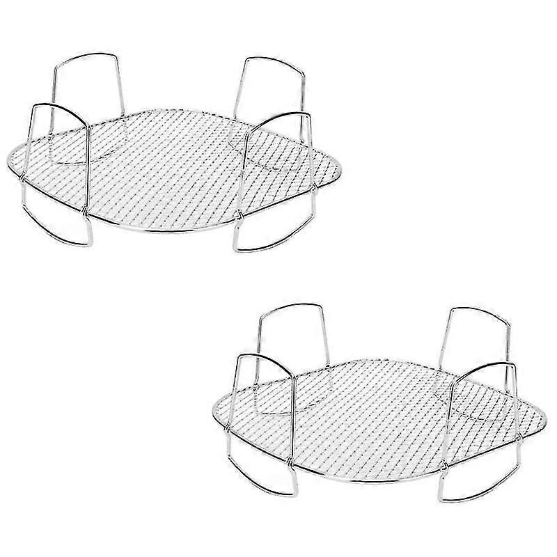 2PCS AirFryer Accessories Steamer Grill Multi-Function Draining Rack Potato Rack Fruit and Vegetabl