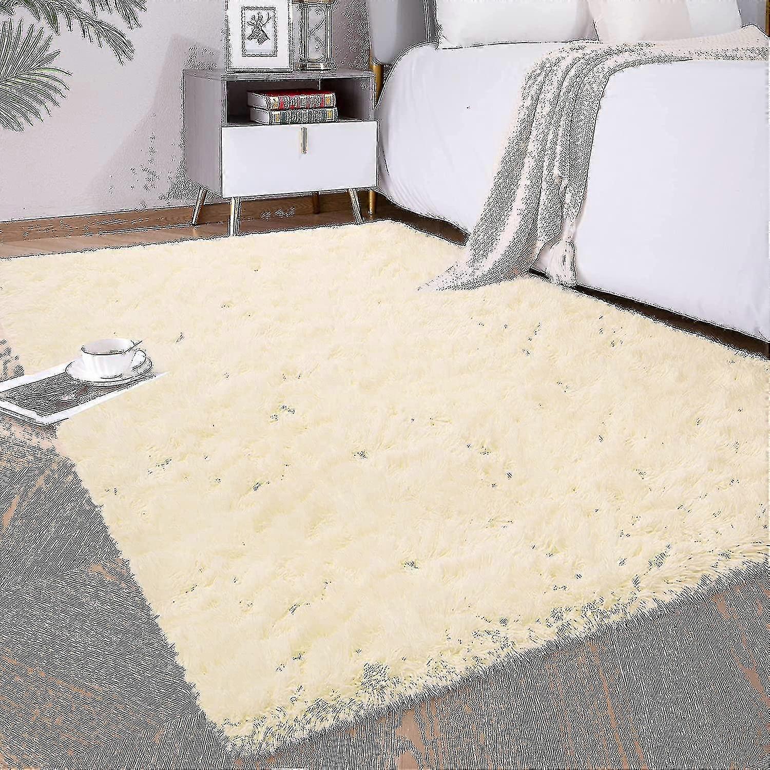 2024 Knfe Soft Fluffy Area Rugs For Bedroom Kids Room Plush Shaggy Nursery Rug Furry Throw Carpets For Boys,ssxjv 4 * 5.2 Feet Beige