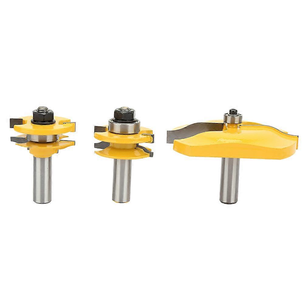 3szt 1/2 "Shank Ogee Raised Panel & Ogee Rail and Stile Router Bit Set Frez do drewna