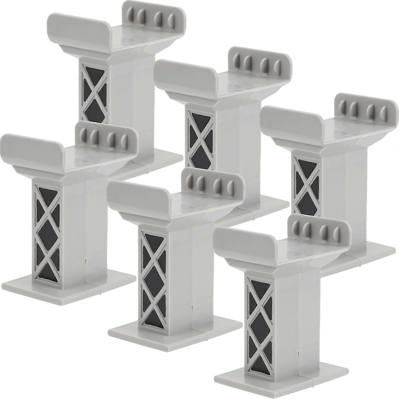 6stk Train Bridge Pier Legetøj Børn Train Bridge Support Risers Train Track Tilbehør