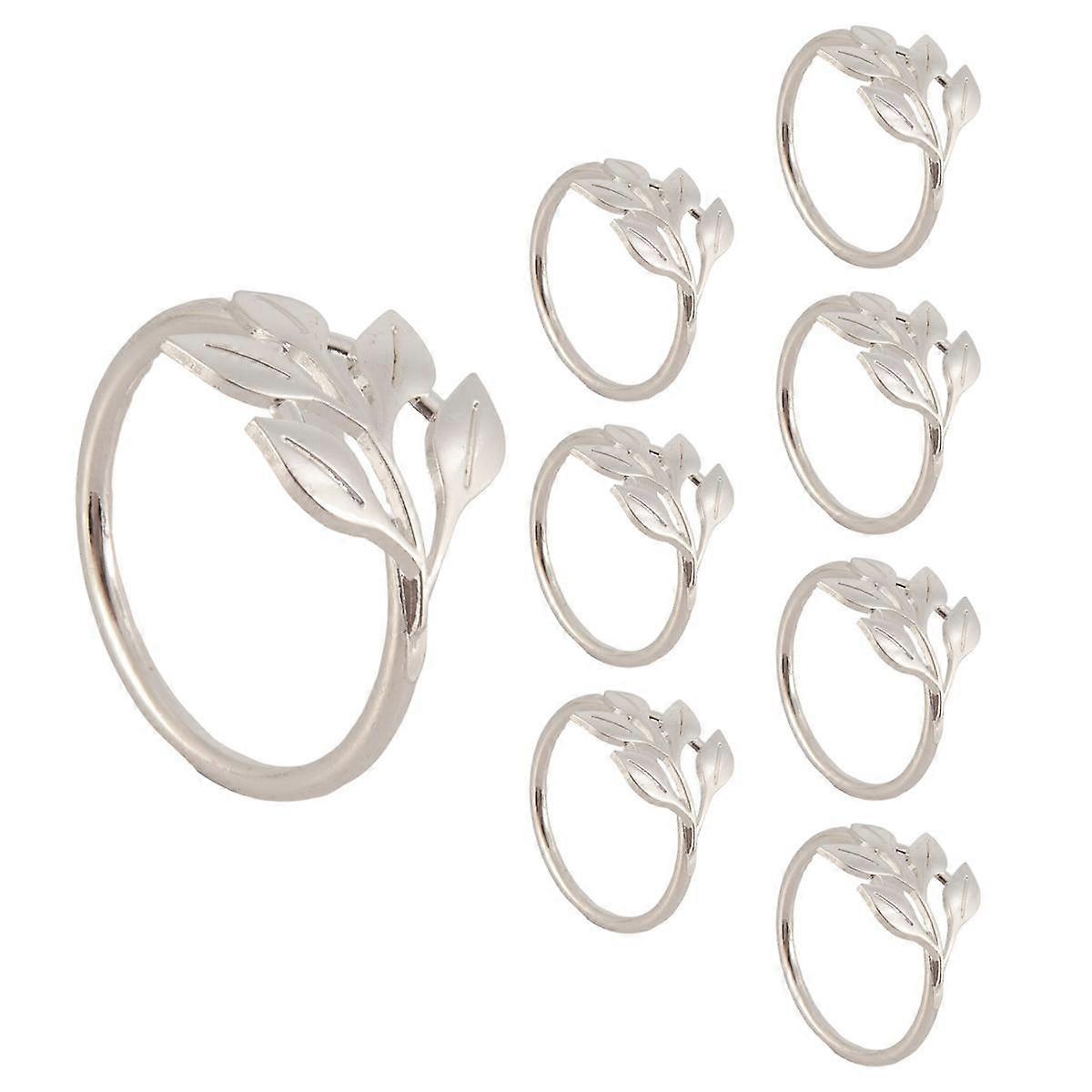 8PCS Leaf Napkin Rings for Dinning Table Parties Everyday