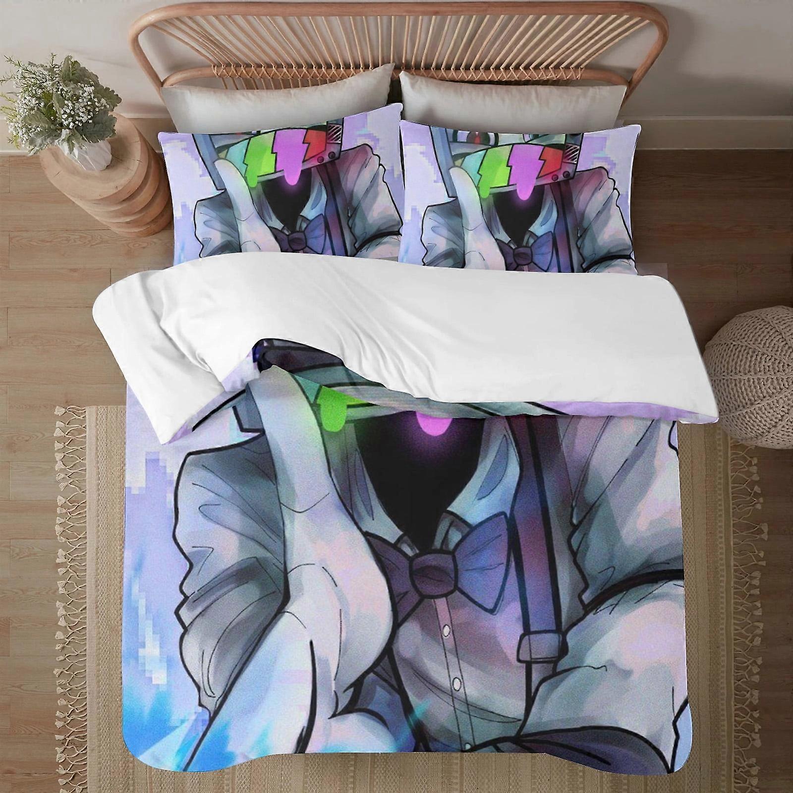 v441 Mr. Puzzles Capa de Edredom Macia Impressa em 3D Conjunto de Cama com Capa de Edredom Conjunto de 3 Peças Inclui 2 Fronhas e 1 Capa Lavável na Máquina ol441