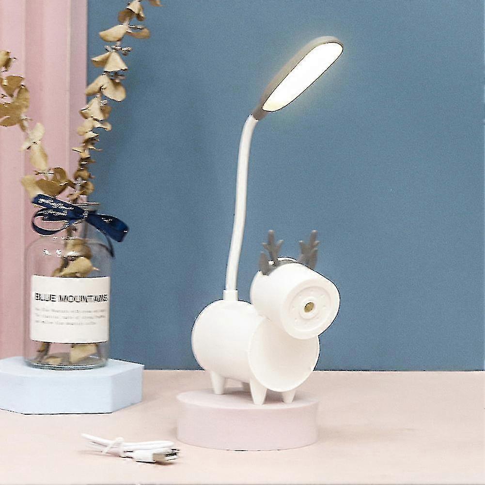 Lampe de bureau de lecture réglable avec porte-stylo Sharpener Usb Charge Night Light