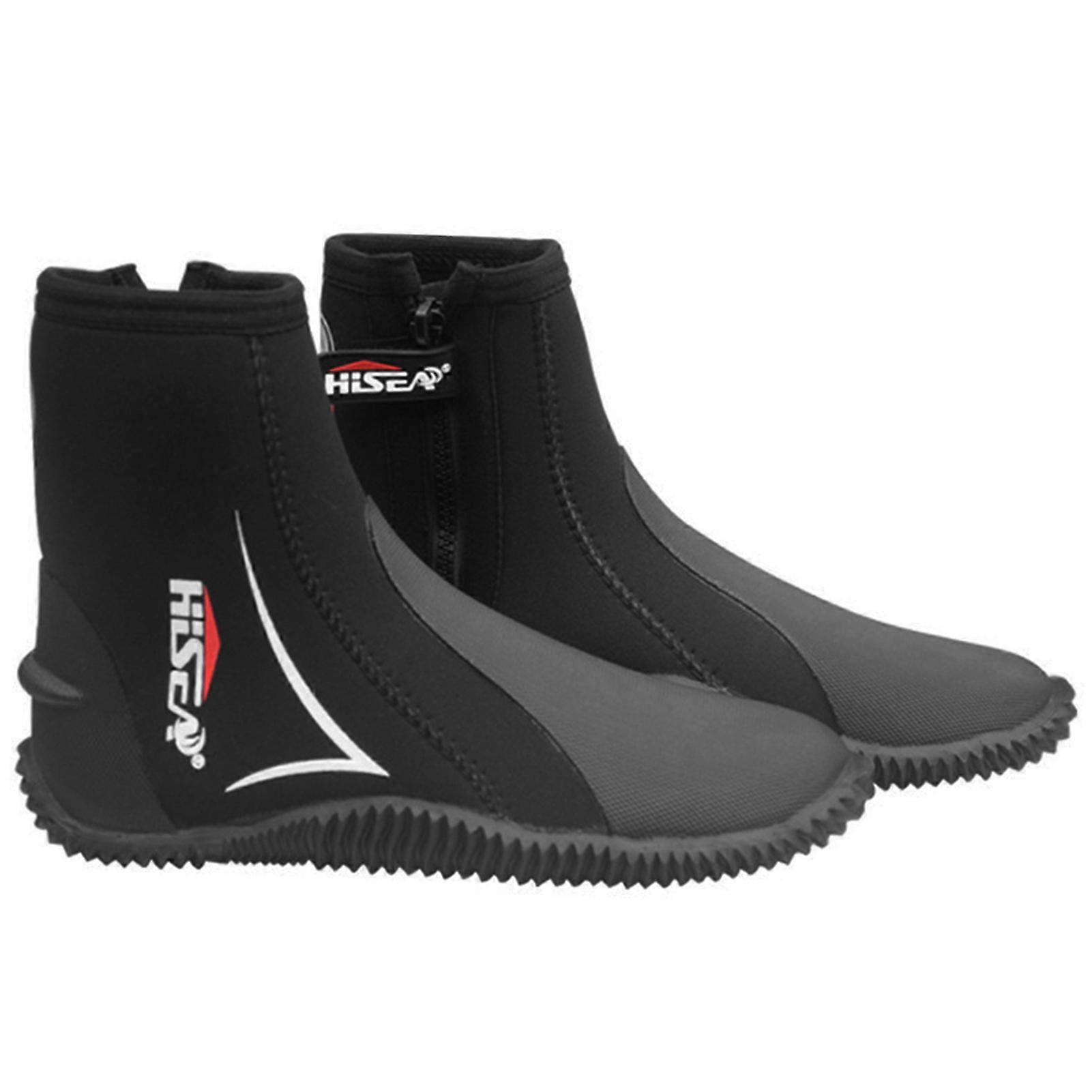 5mm Neoprene Dive Boots Wetsuit Boots with Side Zipper for Men and Women Snorkeling Scuba Diving