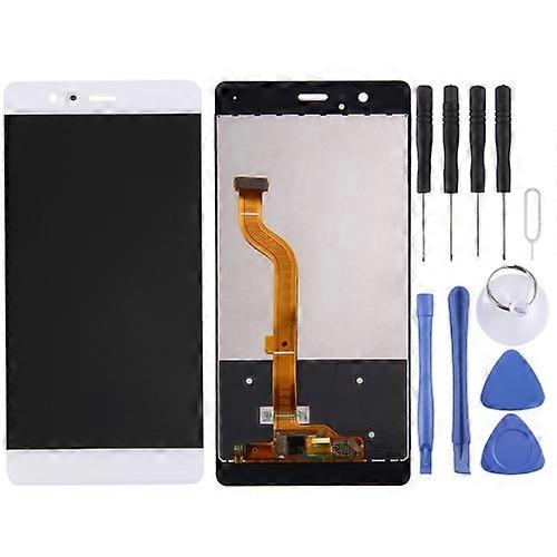 Voor Huawei P9 Standard Version LCD Screen en Digitizer Full Assembly(White)