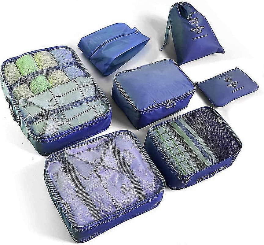 7-delat klädväskor, klädpåse för resväskor, packkuber, packkuber