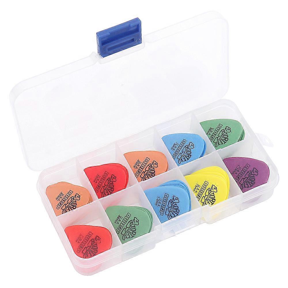 50ks akustická elektrická gitara trsátka Plectrum pre príslušenstvo k basgitare s krabicou 6 hrúbka 0,5 mm-1,14 mm