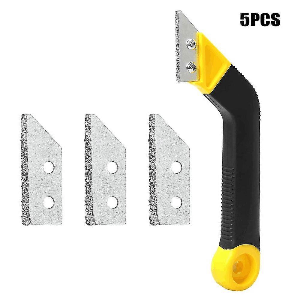 Wabjtam Grout Remover Tool Grout Remover Grout Plate Scraper With 3 Replacement Blades, Tile Scrapers, For Household Floor Tile Cleaning