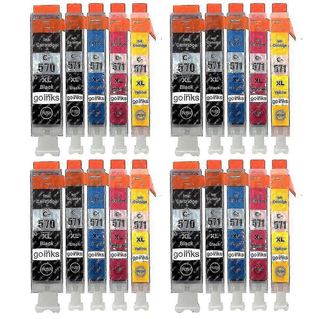 4 Set Of 5 Ink Cartridges To Replace Canon Pgi-570 & Cli-571 Compatible/non-oem From Go Inks (20 Inks)