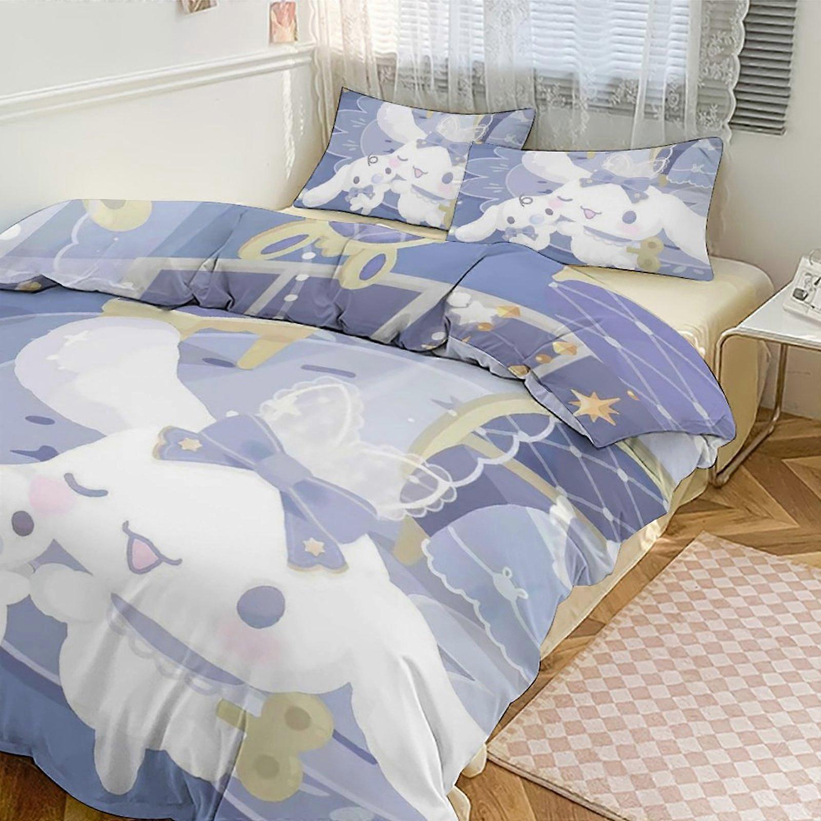 a2320 Tecknad Cinnamoroll sängkläder set täcke påslakan set täcke för barn tonåringar sovrum dekoration jfr2320