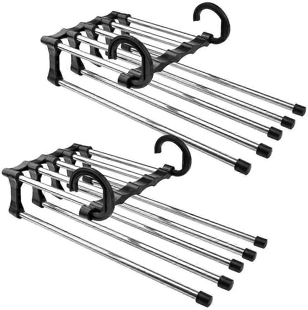 Trouser Hangers Space-saving Hangers ,2 Piece Trouser Hangers,black