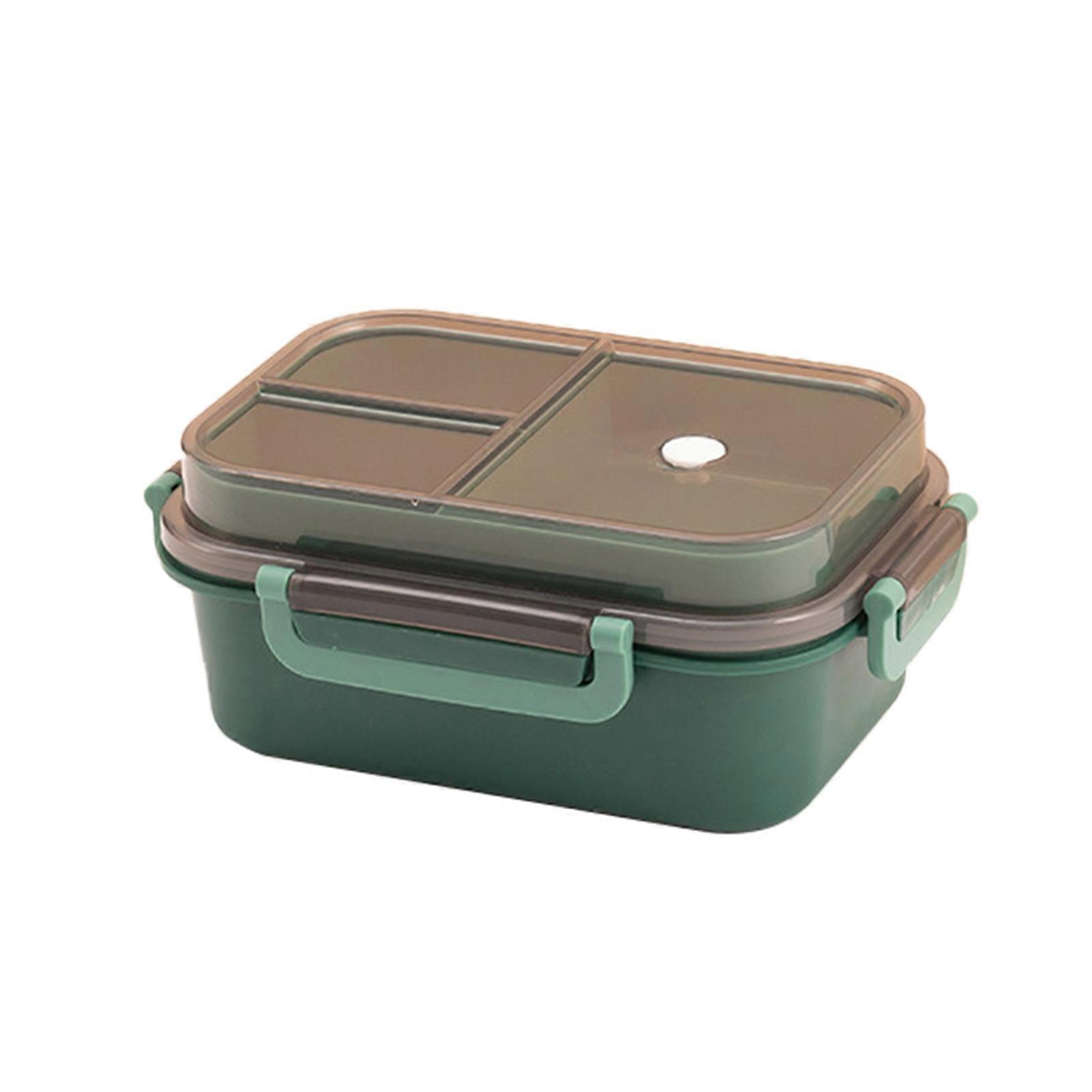 1250ml Lunch Box Double Layer Compartment Large Capacity PP Students Meal Box with Tableware Office Supply KAESI