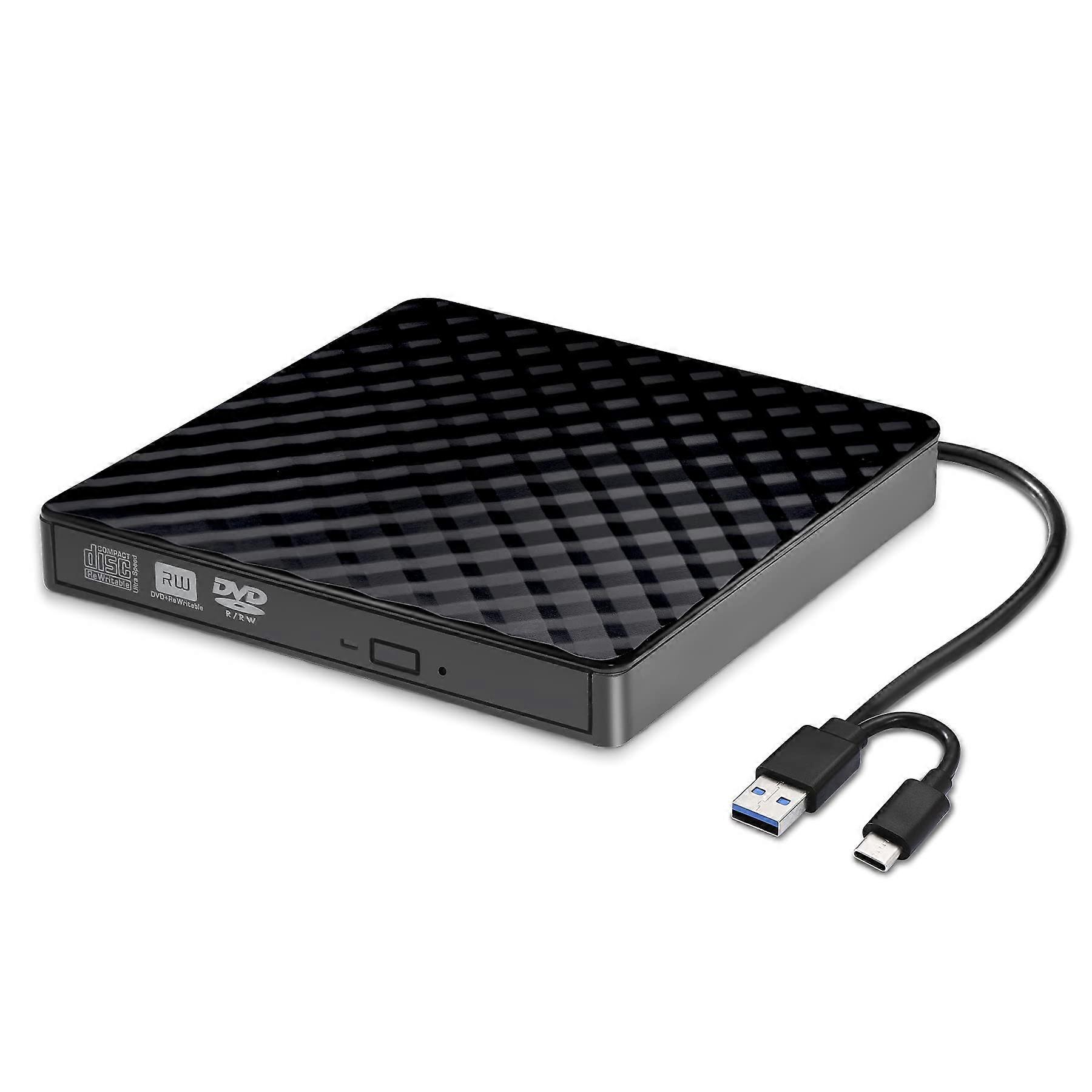 External CD DVD Drive, USB 3.0 and Type-C Portable CD DVD