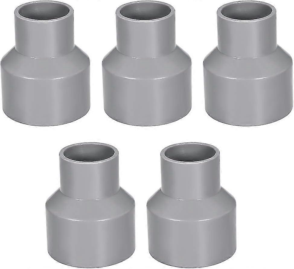 50mm X 32mm Pvc Pipe Reducer Fitting Coupling Hub Coupling Dwv Gray 5pcs