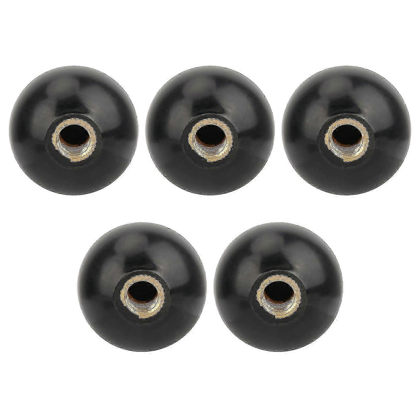 5pcs Black Round Ball Engineering Plastic Lever Knob M10*35 Machine Tool Replacement