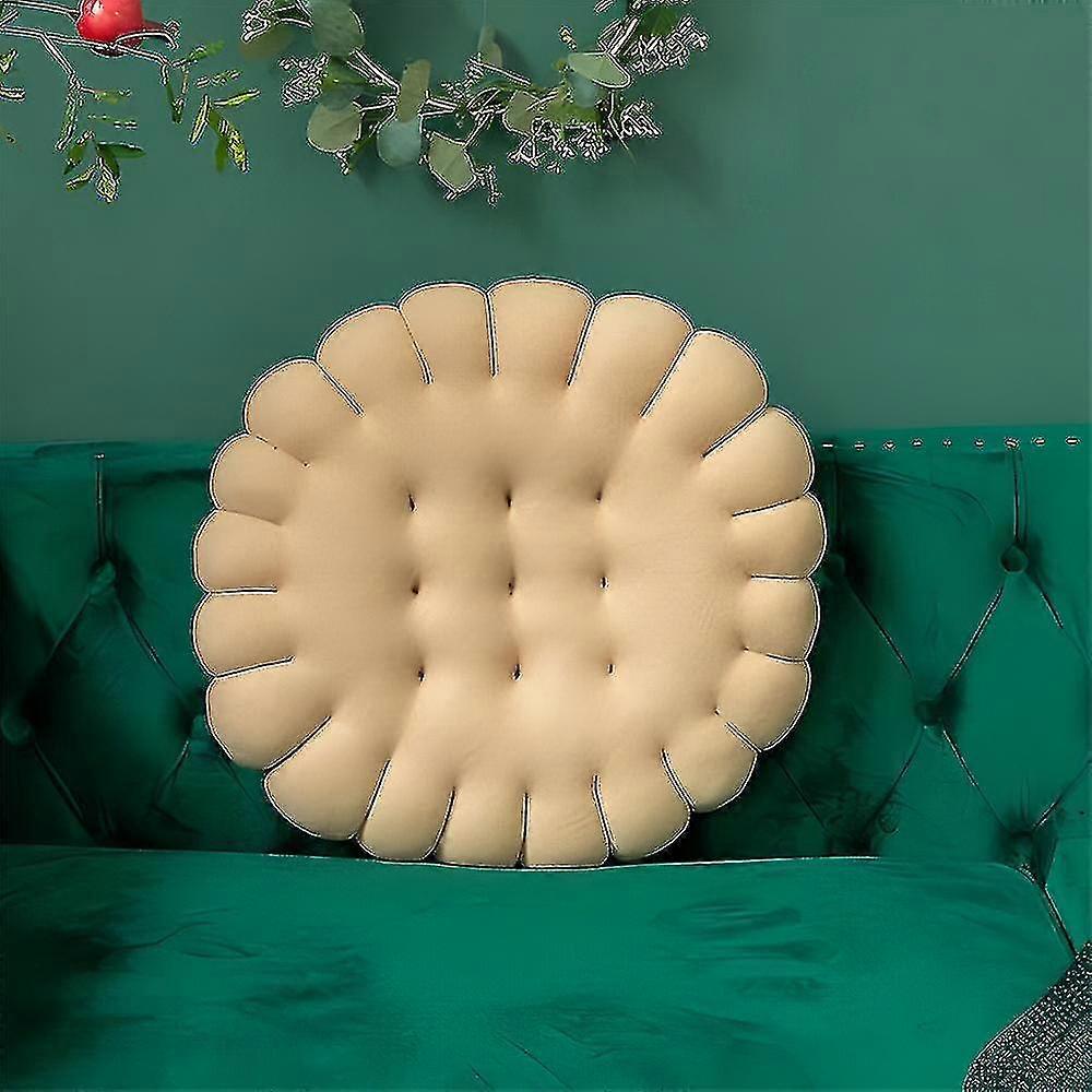 Biscuit Cushion Real Biscuit Shaped Plush Cushion Soft Creative Pillow Cookie Tatami Backrest Cushion