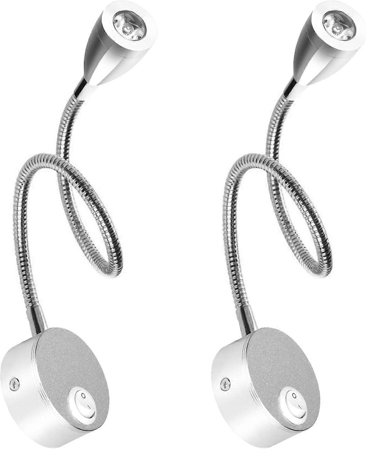 compatible Bedside Wall Lamp 2 Lights LED Reading Lamp Gooseneck Light 3W  3000K