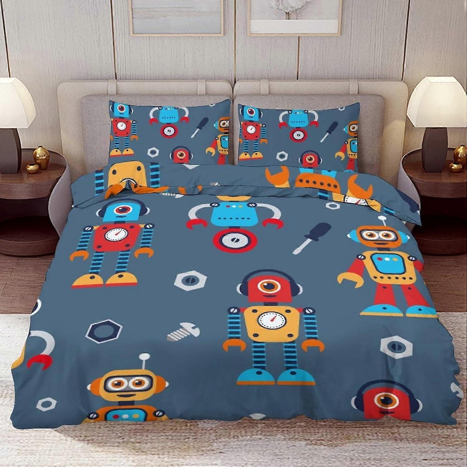 Sängkläder set MV398 Täcke set, Lastbil Färgglada Monster Bil 3-delat sängkläder Set Modern Mjuk Mikrofiber Sovrum YF398