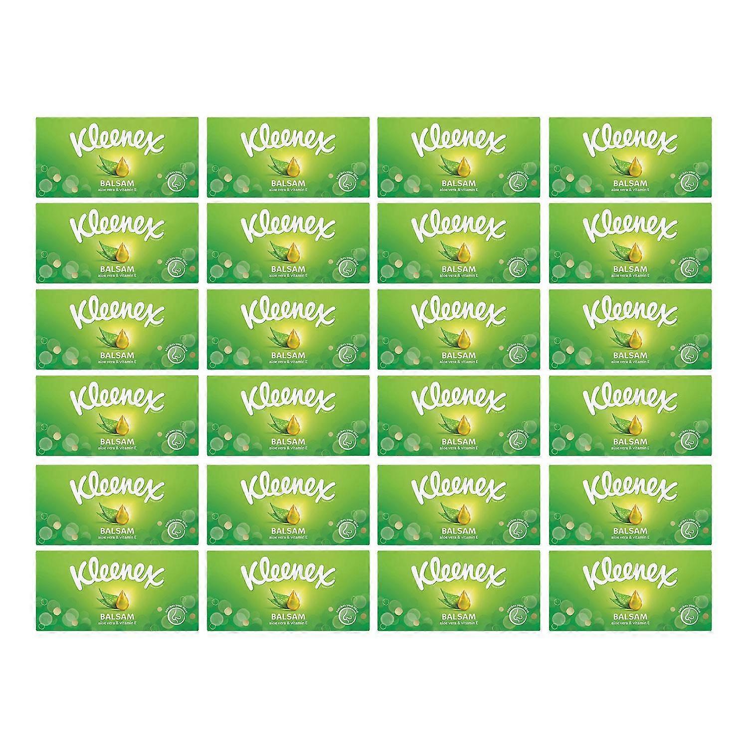 Kleenex Facial Tissues x24 Boxes of Balsam with Aloe vera